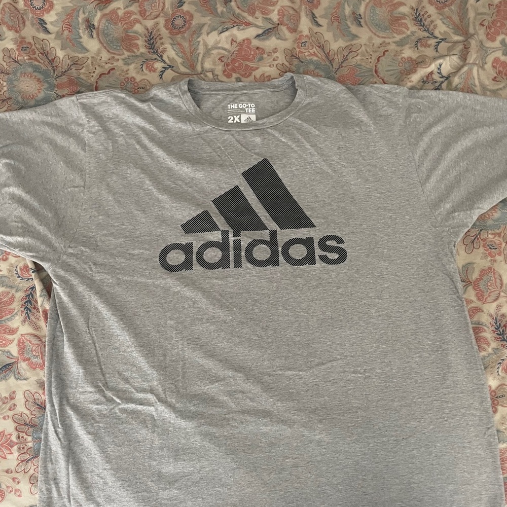 Grey and Black Adidas Shirt